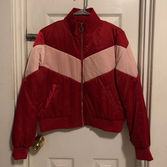 Vintage Puffer Jacket Red & Pink - Picture 1 of 3